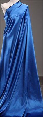 150CM Women Soft Satin Fabric Ordinary Dyeing Royal Blue Satin Fabric For Accessories