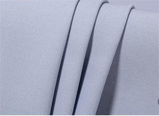 Stiff Smooth Woven Polyester Rayon Blend Fabric Spandex Grey Colour