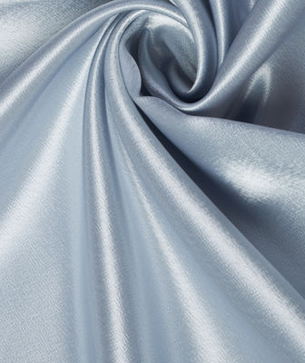 Textured Satin Linen Fabric Dresses Linings Custom Colored 150CM Silver Satin Fabric