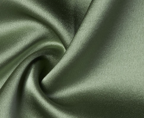 300GSM Polyester Soft Satin Fabric Medium Weight Green Satin Fabric For Clothing