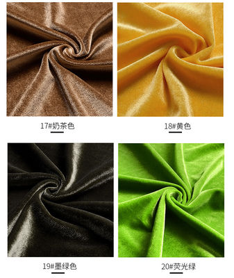 Printed Yellow Velvet Upholstery Fabric 250GSM Black Vintage Velvet Upholstery Fabric