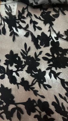 250GSM Velour Fabric Burnt Flower Velvet Fabric For Bags Shoes Drapery