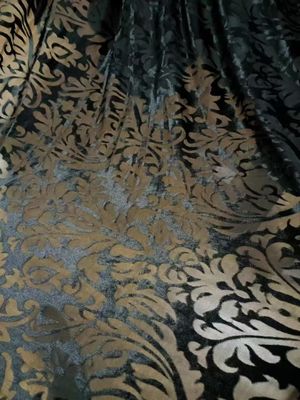250GSM Velour Fabric Burnt Flower Velvet Fabric For Bags Shoes Drapery
