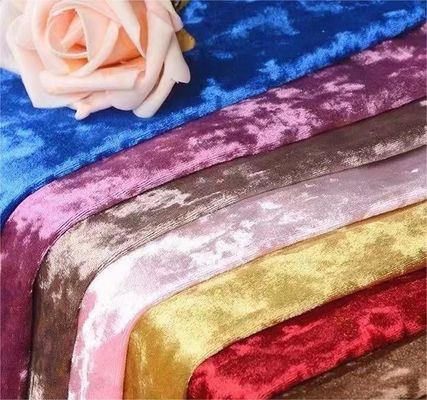Soft Feel Velour Fabric Customized Color Breathable Soft Fabric Gold For Home Textile