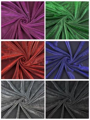 Breathable Elastic Velour Clothing Striped Velvet Upholstery Fabric