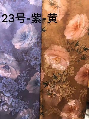 Autumn Viscose Jacquard Plants Flowers Printed  Jacquard Cloth Material  140 - 142CM