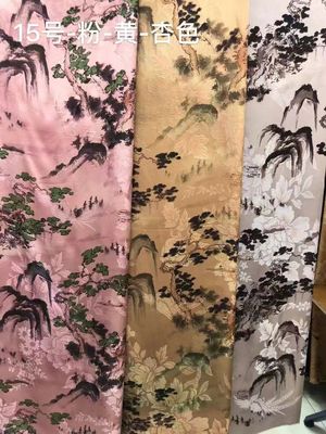 Custom Viscose Jacquard Chinese Elemental Patterns Lightweight Printed Jacquard Fabric