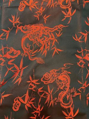 Eco Friendly Textured Viscose Jacquard Bird Flower Jacquard Fabric Breathable For Dress