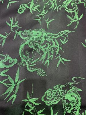 Eco Friendly Textured Viscose Jacquard Bird Flower Jacquard Fabric Breathable For Dress