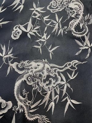 Eco Friendly Textured Viscose Jacquard Bird Flower Jacquard Fabric Breathable For Dress