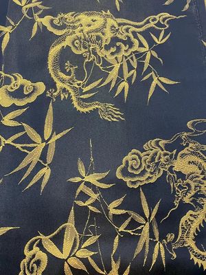Eco Friendly Textured Viscose Jacquard Bird Flower Jacquard Fabric Breathable For Dress
