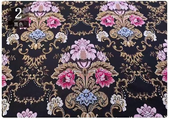 100% Polyester Moire Jacquard Cloth Material 148CM -150CM Damask Jacquard Fabric