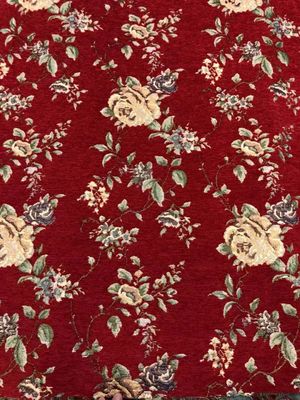 Soft  100 Polyester Fabric Winter Roses Chenille Jacquard 148CM Fabric