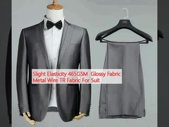 Leichte Elastizität 465GSM Glanzgewebe Metalldraht TR Gewebe für Anzug